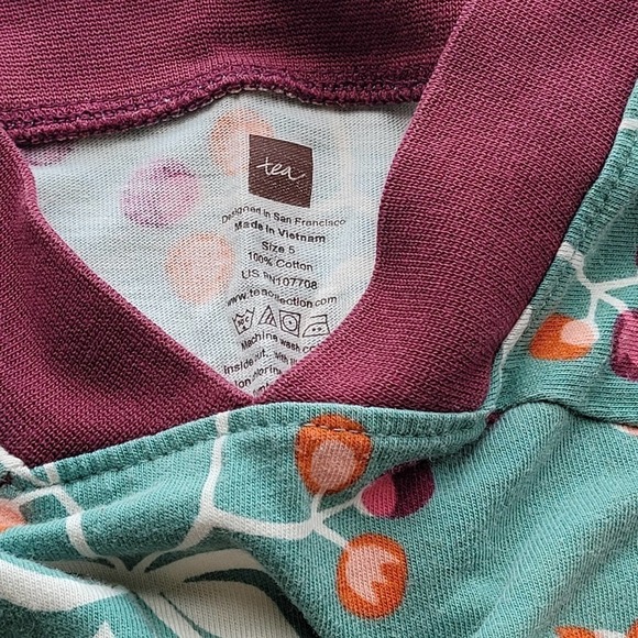 Tea Collection 5 Floral Cotton Dress Mulberry Fall - Picture 4 of 4